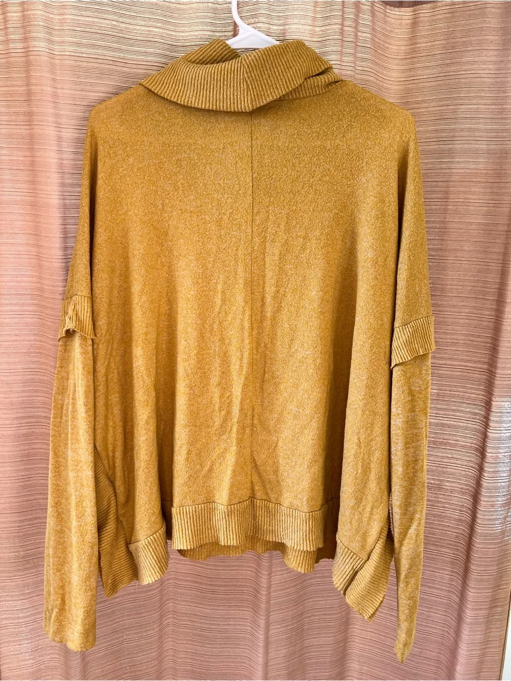 Women’s Mustard Cowl Neck Sweater